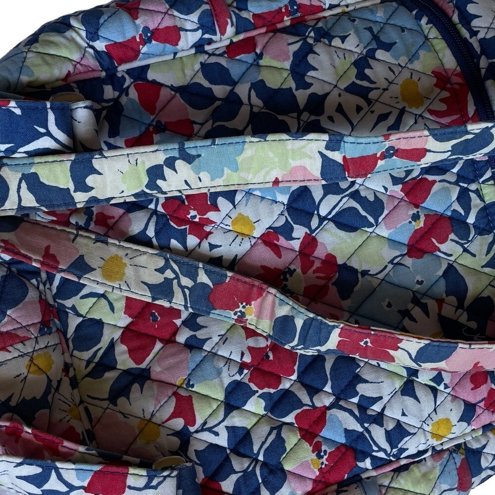 Vera Bradley Quilted Backpack Summer Cottage Retired Print 12 Inch by 10 Inch - Picture 11 of 11